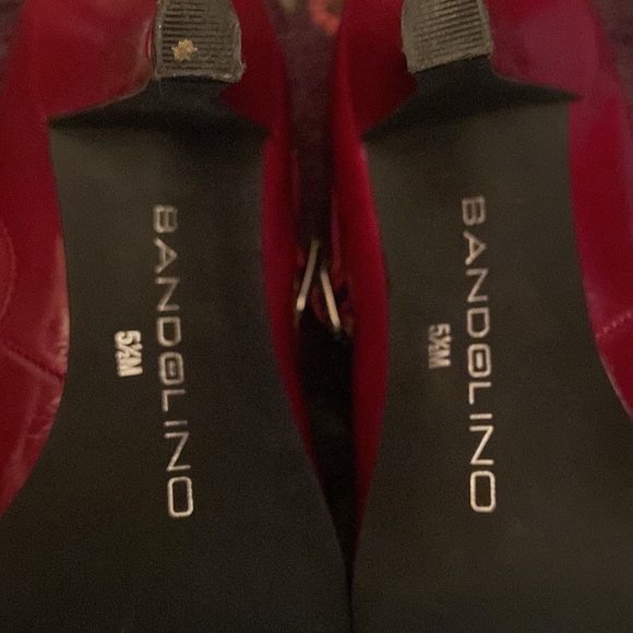 Red Bandolino patent leather shoe boots Size 5.5 - Picture 3 of 8